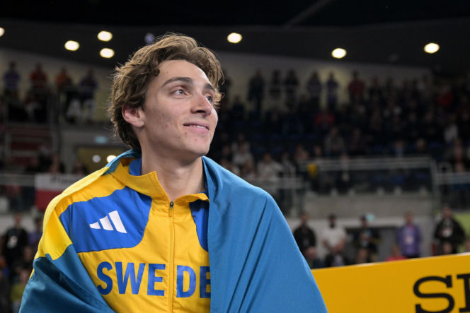 Armand Duplantis podczas Halowych Mistrzostw Świata w Lekkoatletyce Kujawy Pomorze 26 w Toruniu