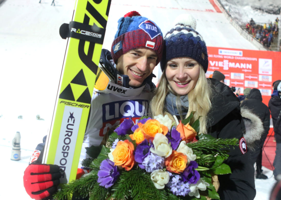Kamil Stoch z żoną