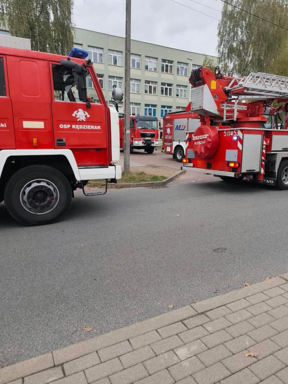 Ewakuacja w ZSP nr 2 w Mińsku Mazowieckim