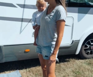 Małgorzata Rozenek na kempingu