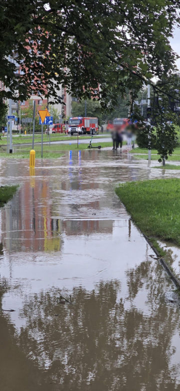 Ulewa w Elblągu