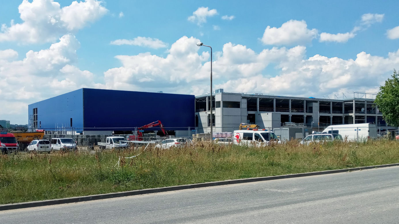 Budowa sklepu IKEA w Szczecinie - lipiec 2020