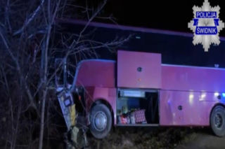 Czołowe zderzenie audi z autobusem. Tragiczny wypadek na drodze pod Lublinem