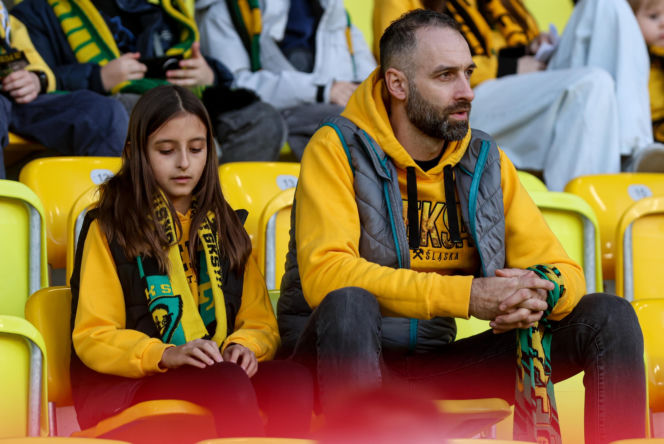 GKS Katowice - Lechia Gdańsk: Zdjęcia kibiców i zawodników z meczu 25. kolejki PKO BP Ekstraklasy