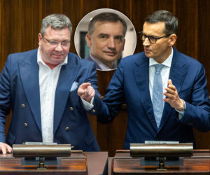 Morawiecki nie chce Ziobry w rządzie. Wójcik reaguje: Nie ty będziesz go meblował!