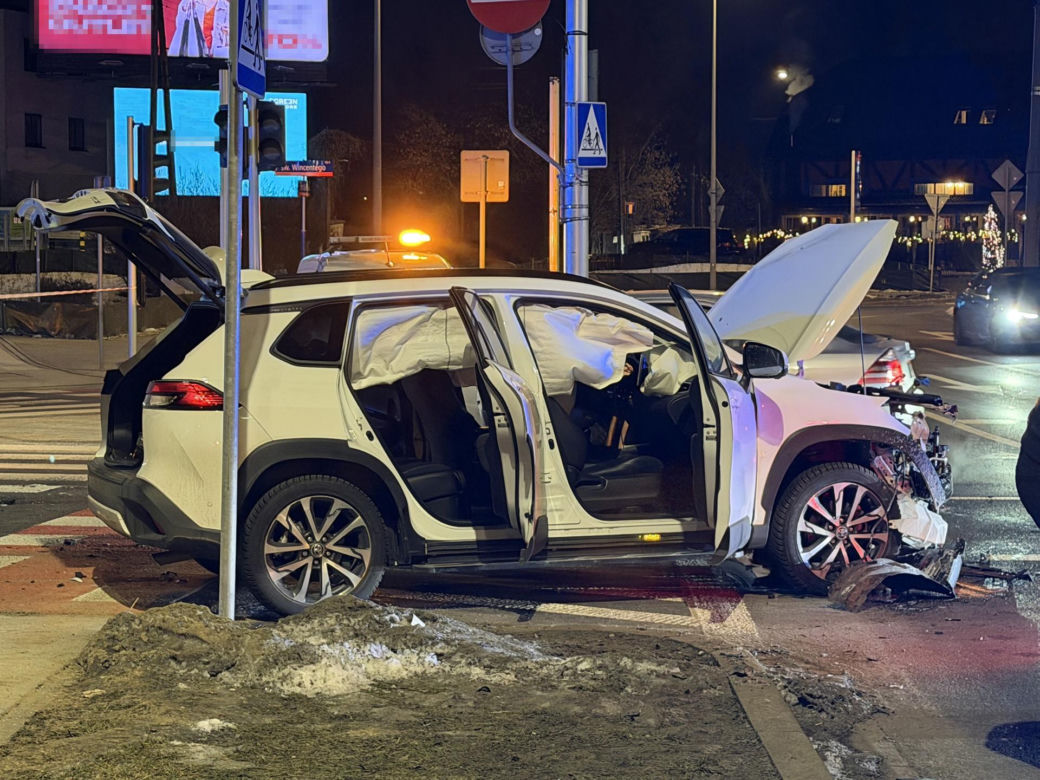 Wypadek na Rondzie Żaba w Warszawie