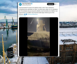 Wygląda jak zwiastun apokalipsy. Do portu w Gdańsku wpłynął statek pokryty lodem