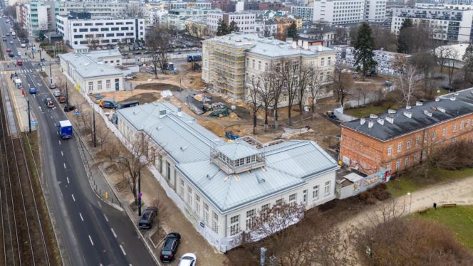 Sinfonia Varsovia w Warszawie podczas budowy