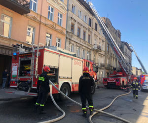 Pożar na Zarzewskiej w Łodzi