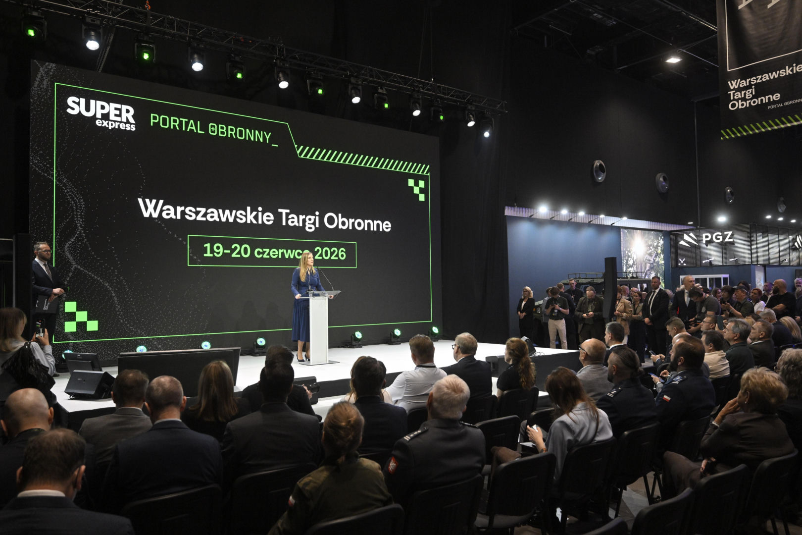 Magdalena Sobkowiak-Czarnecka podczas Warszawskich Targów Obronnych w Expo XXI