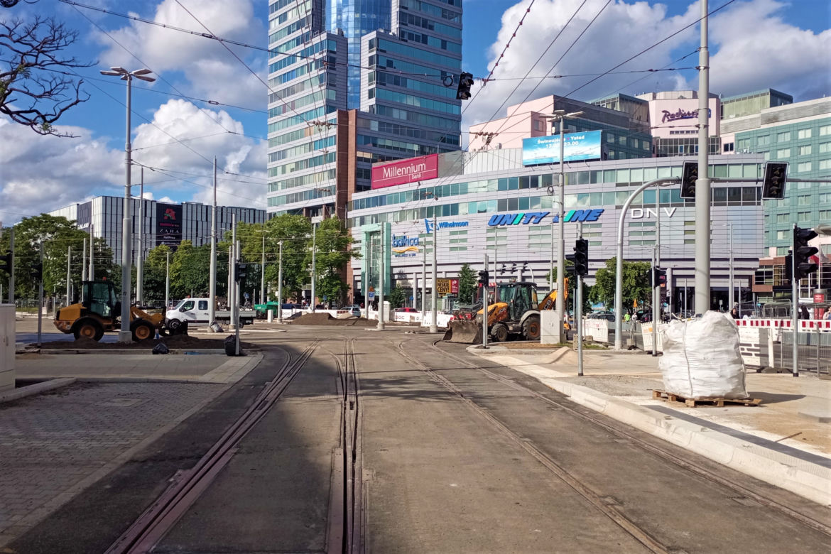 Przebudowa placu Rodła - czerwiec 2022