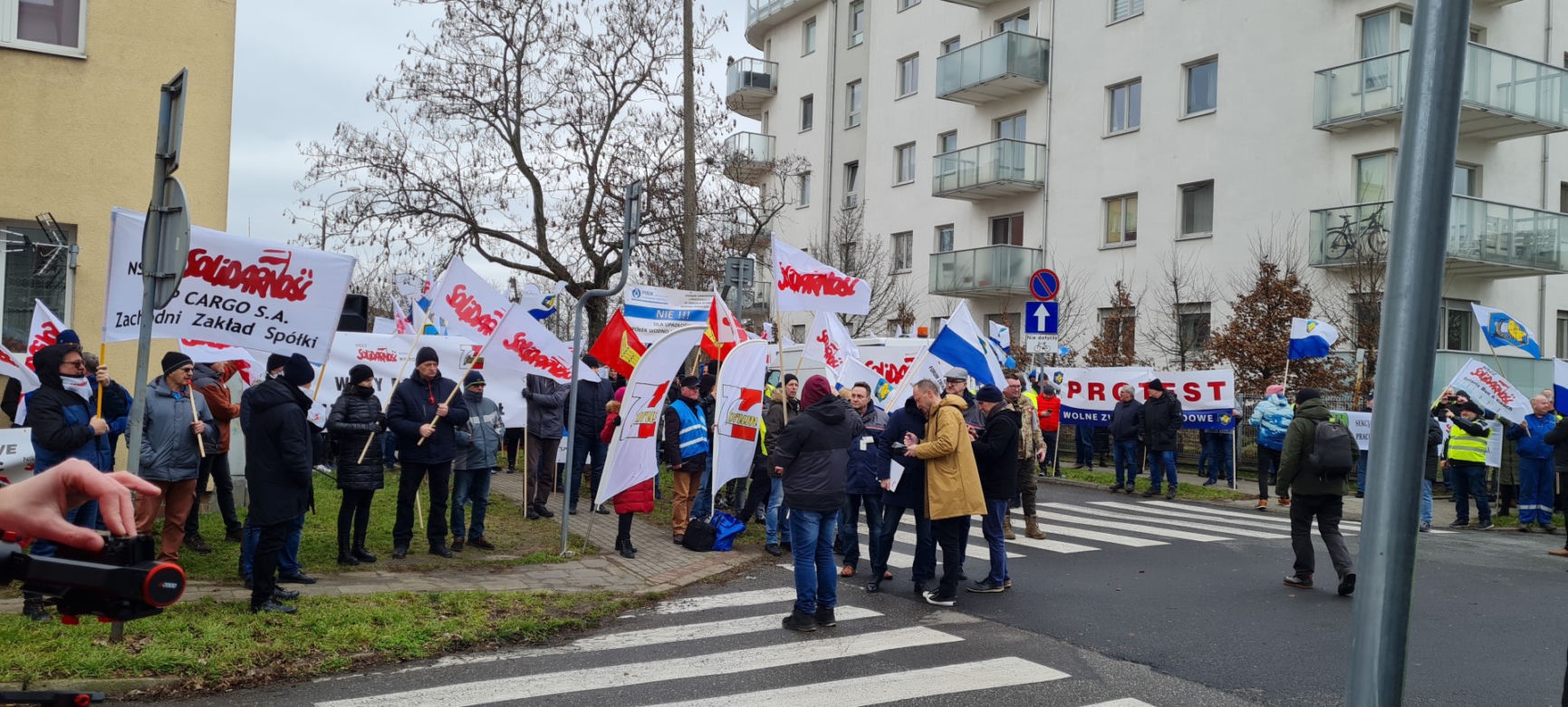 Protest pracowników wodociągowych w Poznaniu