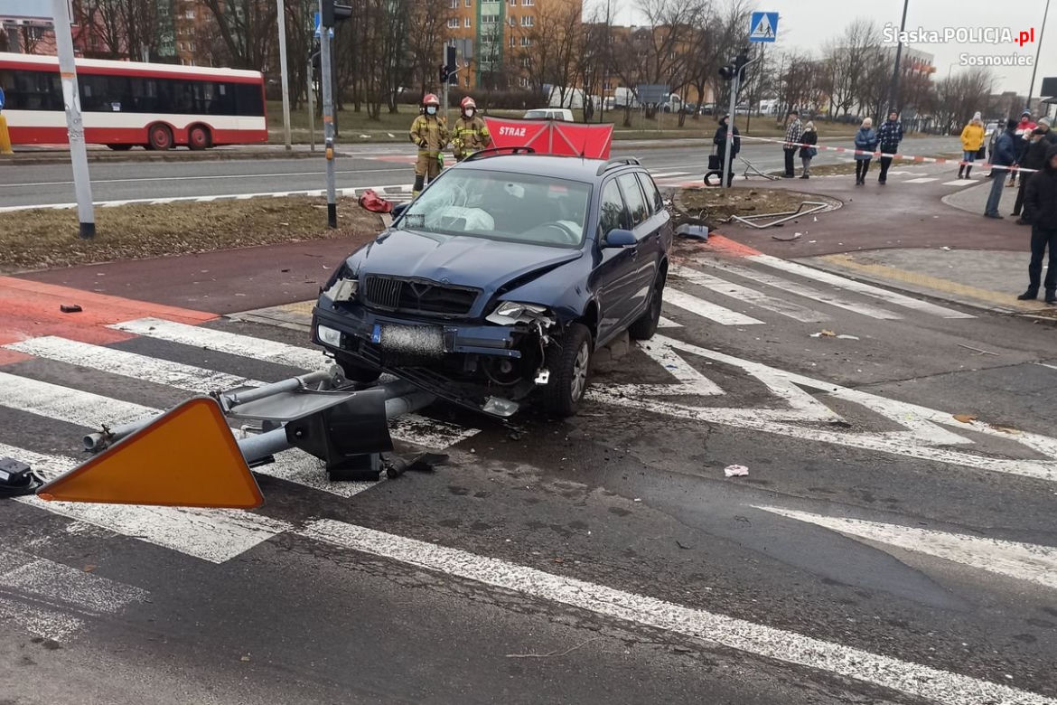 Tragedia w Sosnowcu. Kierowca zasłabł i z impetem wjechał w pieszą