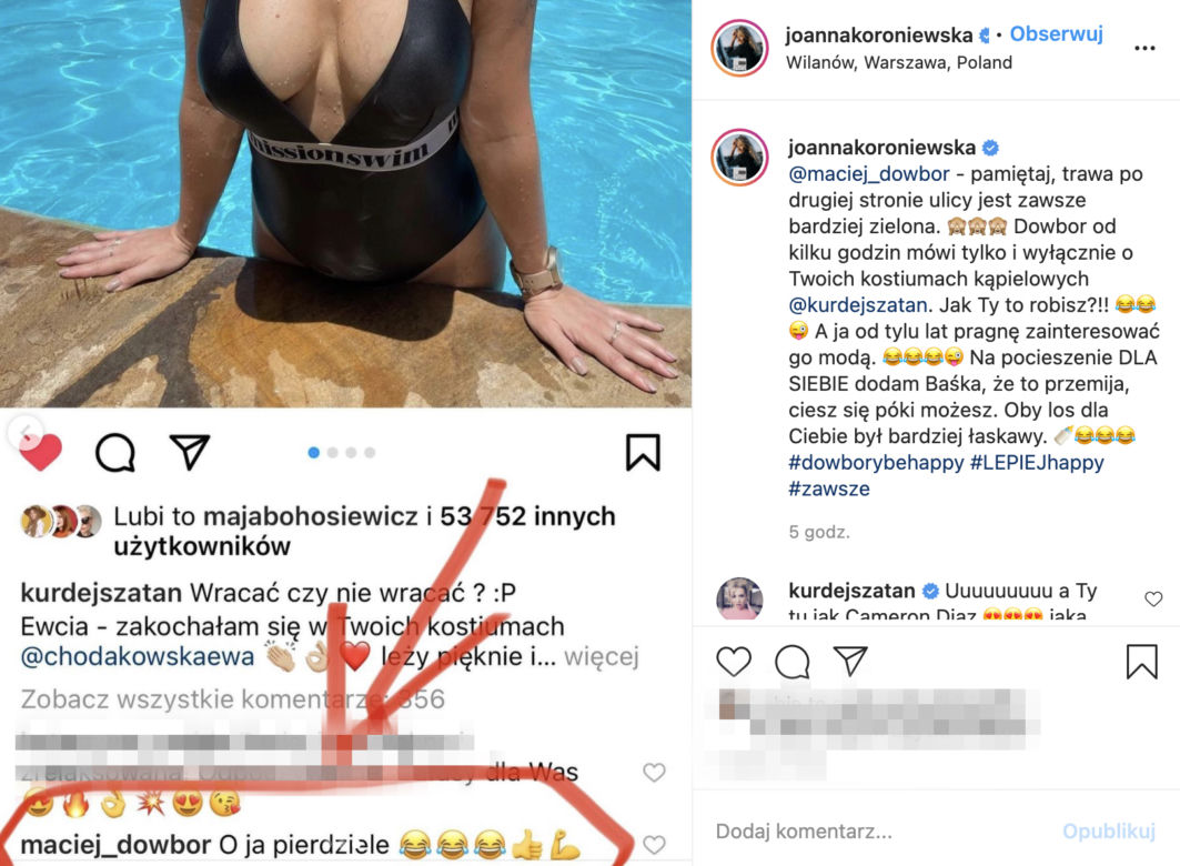 Dowborowie pokłócili się o piersi Basi