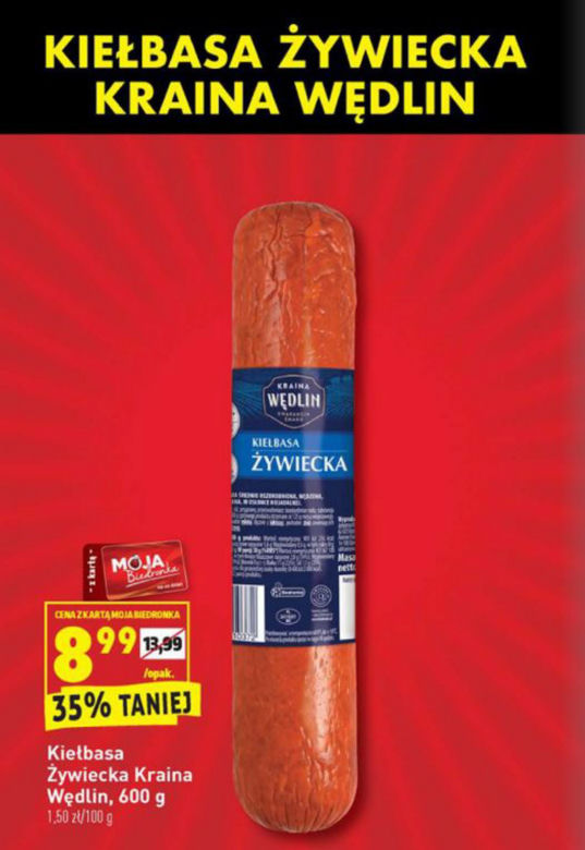 Kiełbasa żywiecka 8,99 zł