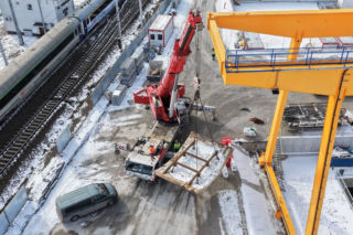 Druga dostawa części maszyny TBM na plac budowy w Łodzi. Luty 2026