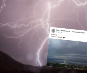 Potężny wał szkwałowy nadciągnął nad Kraków