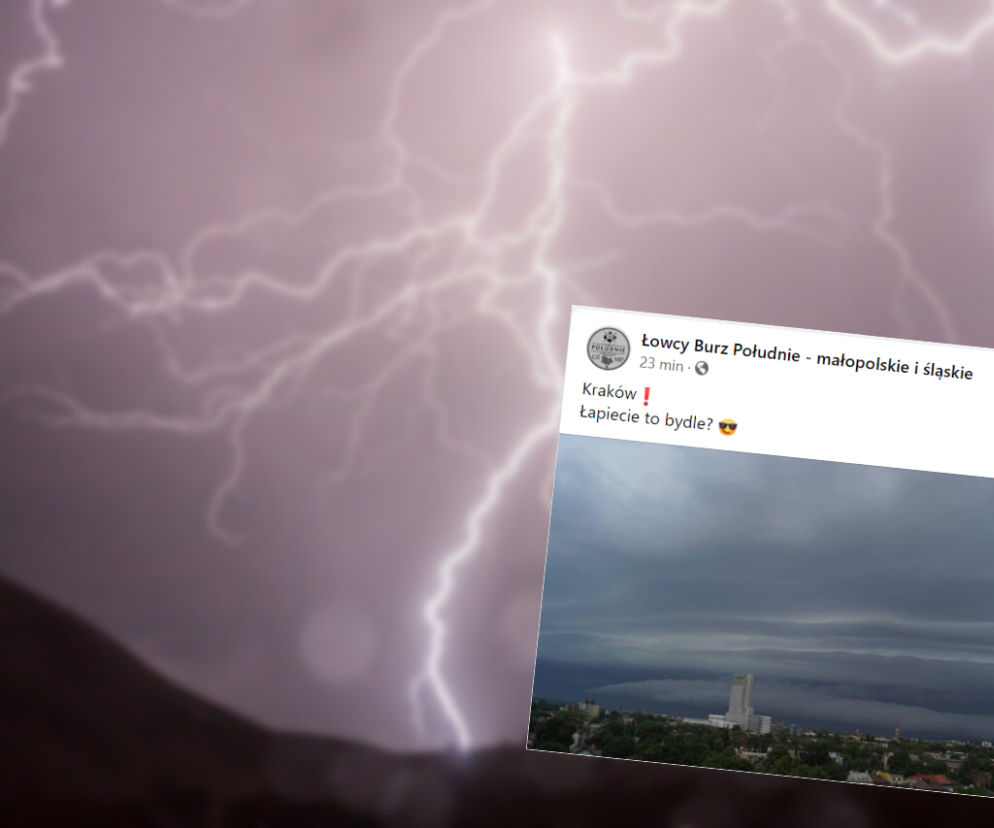 Potężny wał szkwałowy nadciągnął nad Kraków