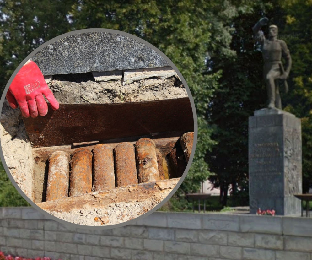 Kraśnik: Tajemnicze tuby znalezione pod pomnikiem. To ludzkie szczątki?