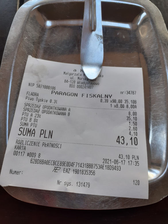 Paragony grozy w smażalniach