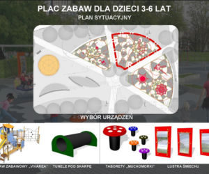 Wizualizacja skweru Skaczącej Gwaizdy