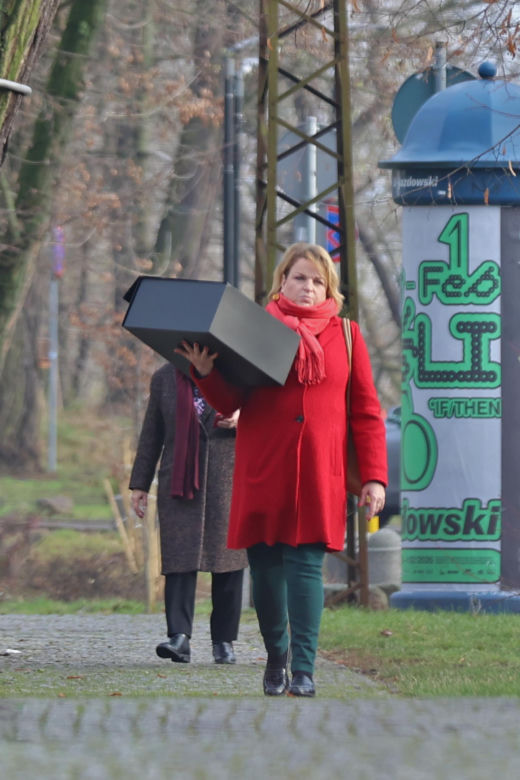 Katarzyna Bosacka w parku