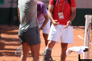 Iga Świątek na ostatnim treningu przez III rundą Roland Garros