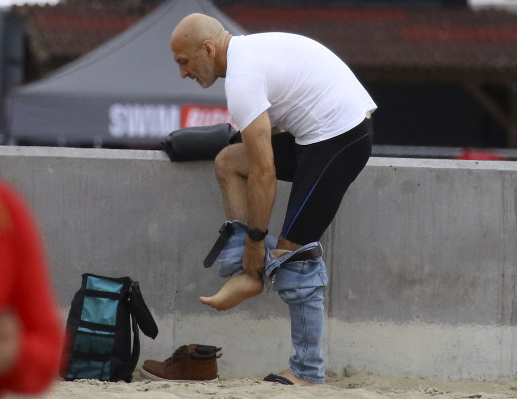 Kazimierz Marcinkiewicz na zawodach Enea Ironman w Gdyni