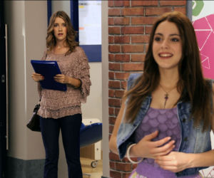 Violetta 1 sezon. Violetta Castillo (Martina Stoessel), Angie Carrara (Clara Alonso) 