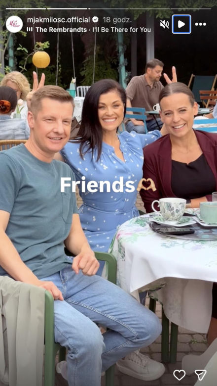 M jak miłość. Paweł (Rafał Mroczek), Kinga (Katarzyna Cichopek), Magda (Anna Mucha)