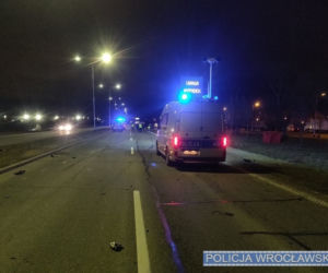 Wypadek na al. Sobieskiego we Wrocławiu