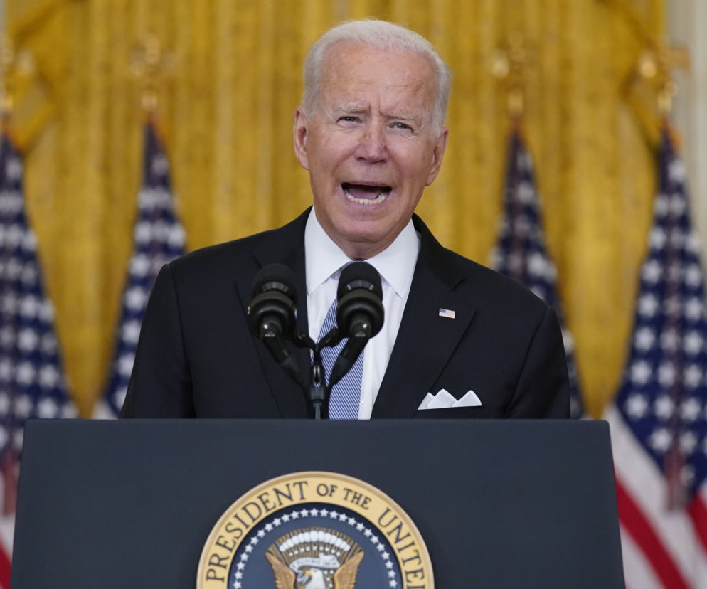 Prezydent USA Biden przedstawia stanowisko w sprawie Afganistanu 