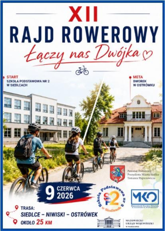 XII Rajd Rowerowy „Łączy nas Dwójka” już 9 czerwca wyruszy z Siedlec