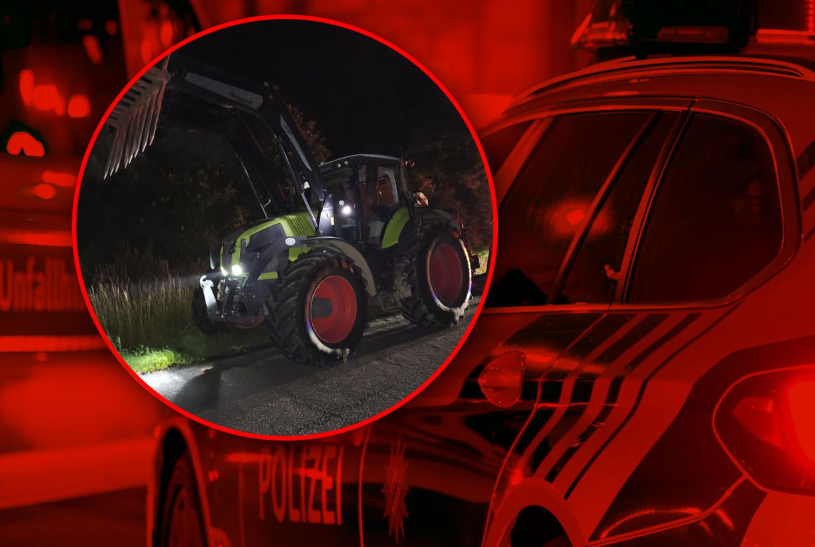 Pijany traktorzysta z Polski na niemieckiej autostradzie
