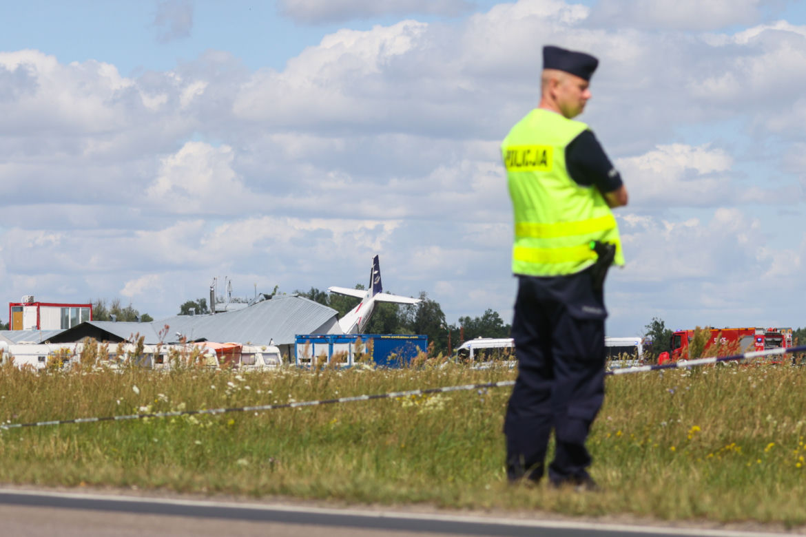 Wypadek samolotu w miejscowości Chrcynno