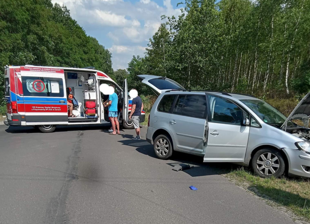 Groźny wypadek pod Żaganiem