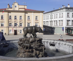 Przemyski Rynek ukwiecony na wiosnę