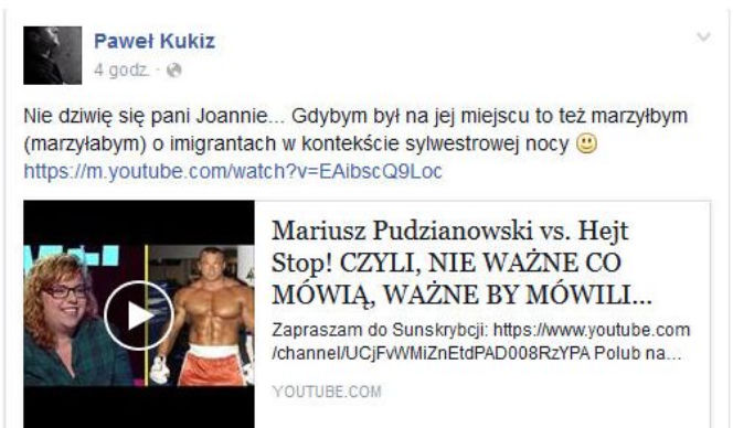 Na jej miejscu marzyłbym o imigrantach