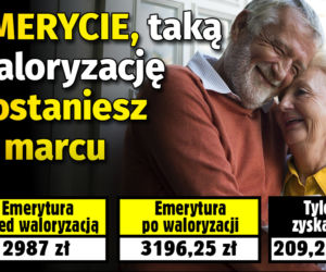 Emerycie, taką waloryzację dostaniesz w marcu