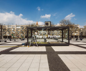 Goethe Institut Pop Up Pavillon na placu Nowy Targ