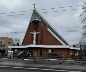 Spalony kościół w Lublinie