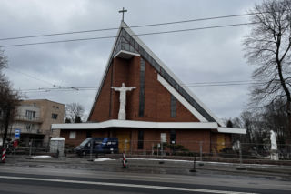 Spalony kościół w Lublinie