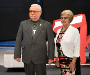 Lech Wałęsa z żoną Danutą
