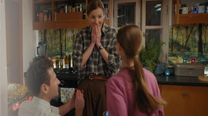 M jak miłość odc. 1930. Natalka (Dominika Suchecka), Adam Karski (Patryk Szwichtenberg)