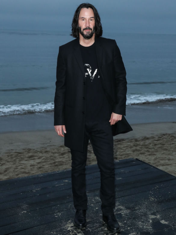Keanu Reeves na pokazie Saint Laurent