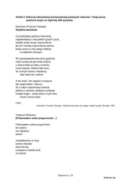 Matura 2022: polski rozszerzony. Arkusze CKE, tematy wypracowania. Poziom rozszerzony	