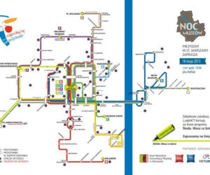 Noc Muzeów w Warszawa, mapa