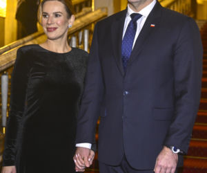 Karol Nawrocki z żoną w Operze Narodowej