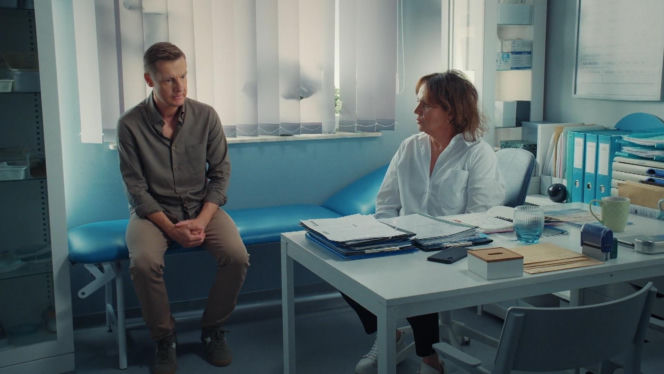 M jak miłość, odc. 1905. Paweł (Rafał Mroczek), Marysia (Małgorzata Pieńkowska)