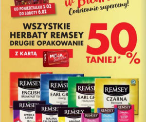 Herbaty Remsey, drugie opakowanie 50 proc . taniej